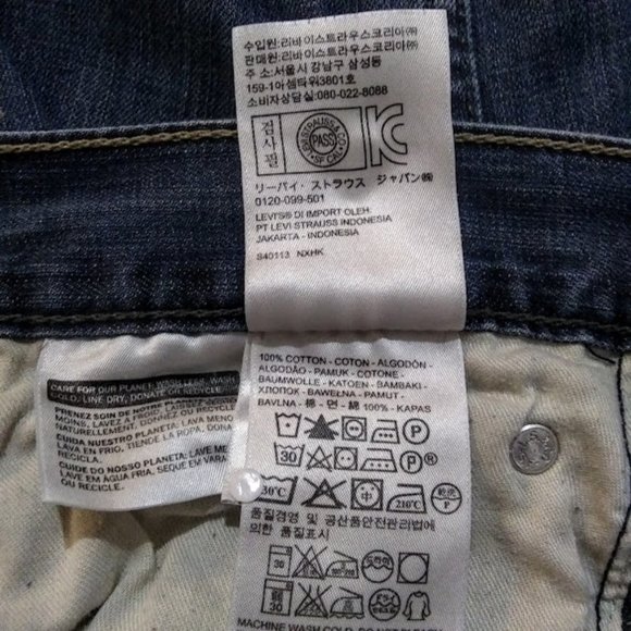 LEVIS 514*MENS*STRAIGHT LEG JEANS* SIZE 32W x 32L*MED BLUE WASH - Picture 7 of 7